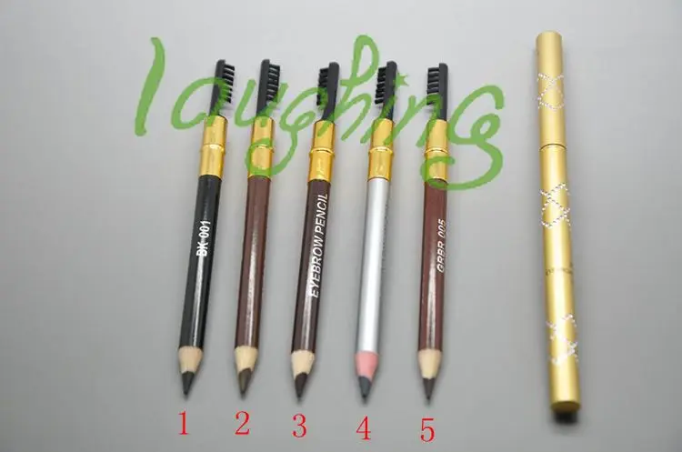 Stylo cosmétique imperméable à Double usage, 1 pièce, crayon rehausseur de sourcils avec brosse, pochoir de toilettage