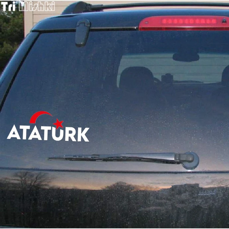 Tri Mishki HZX498 7*20cm mustafa kemal atuturk turkey turkish car sticker funny Vinyl Decals Accessories Car Sticker