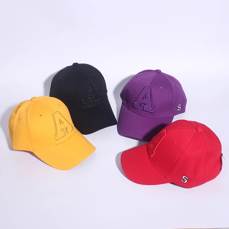 Summer Cap Letter Embroidery A Children Baseball Caps Kids Cartoon Hip Hop Hat Cap Snapback Girl Baseball Hat Baby Boy Kid Bone