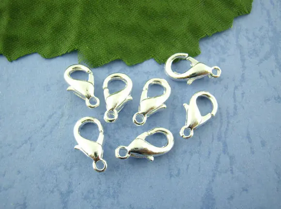 

Free Shipping 100pcs Silver Plated lobster Parrot Clasps 14x7mm Jewelry Findings Wholesales