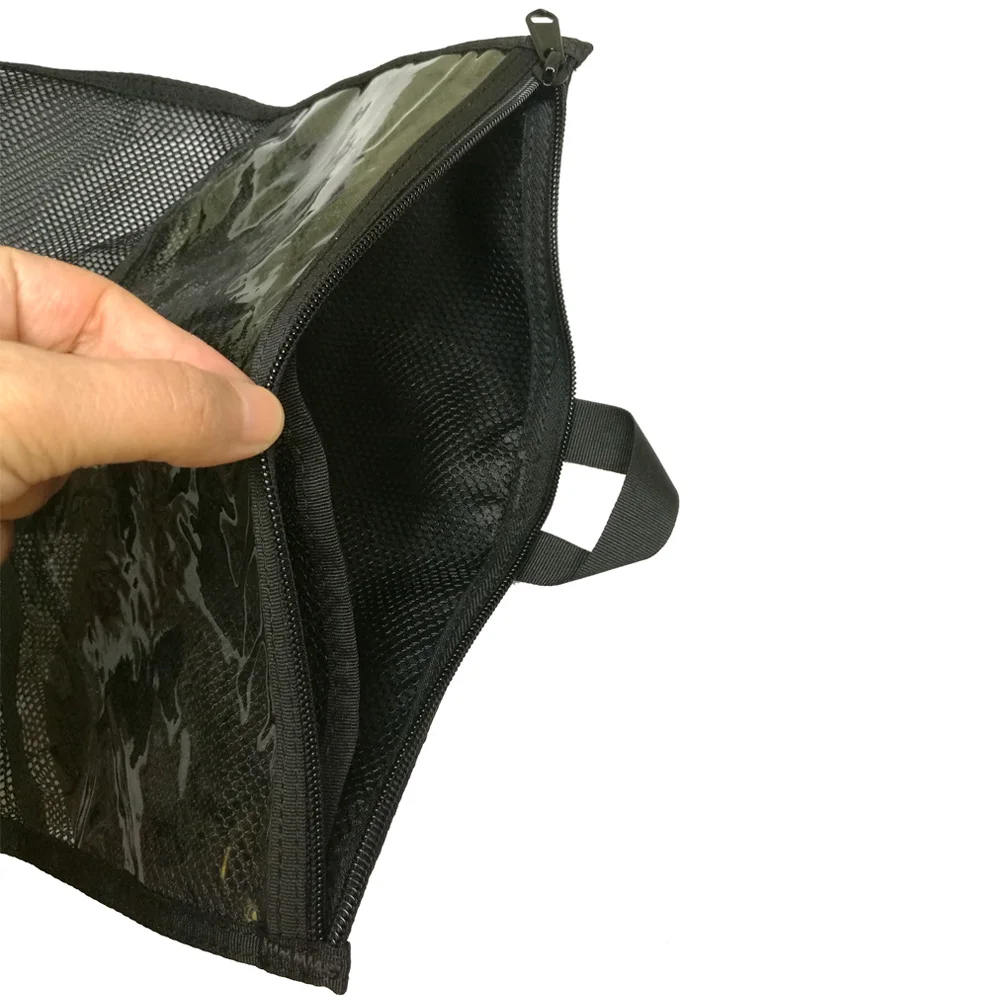 Scuba Diving Durable Mesh Mask Snorkel Fin Zipper Bag Finger Spool Storage for Swim Snorkeling Equipment Shoulder Hanging Bag