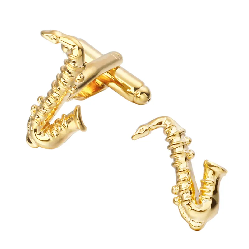 Fashion music series of musical instruments musicians of Sax piano violin Cufflinks brand jewelry men shirt cuff Cufflinks