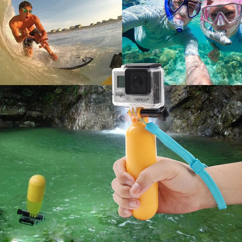 ORBMART Bobber Floating Handheld Monopod Mount Hand Grip Selfie Stick For Gopro HERO 9 10 11 4 3 SJ4000 Xiaomi Yi Action Cameras