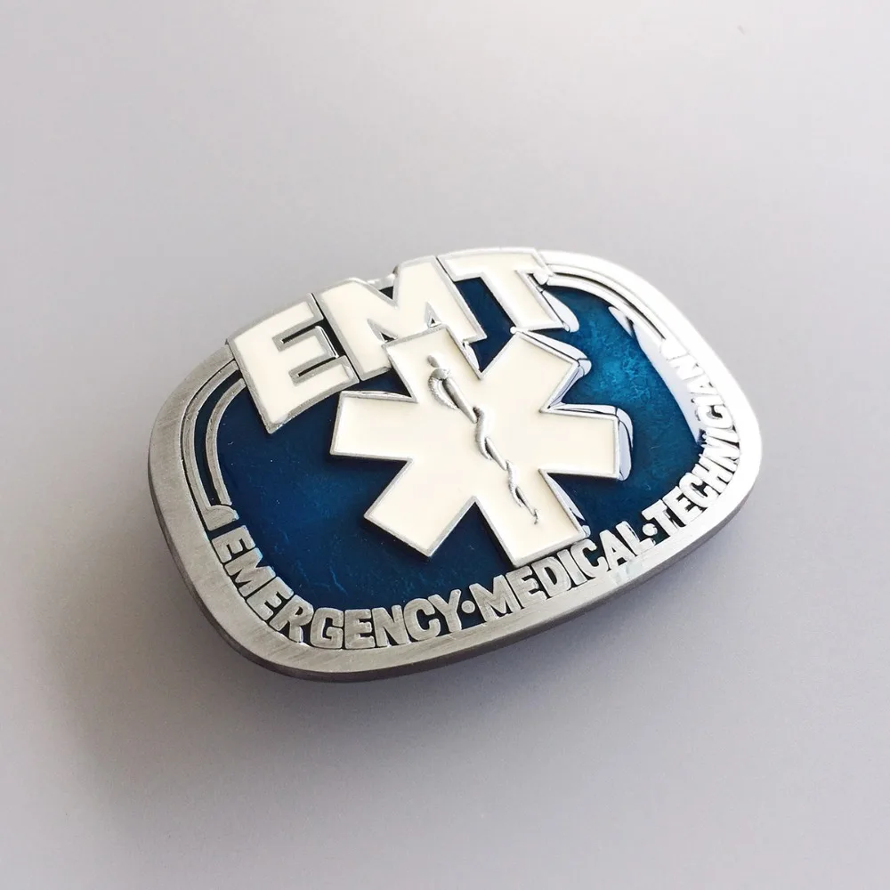 Novo técnico médico de emergência emt tradesman pewter cinto fivela também estoque nos eua BUCKLE-OC008