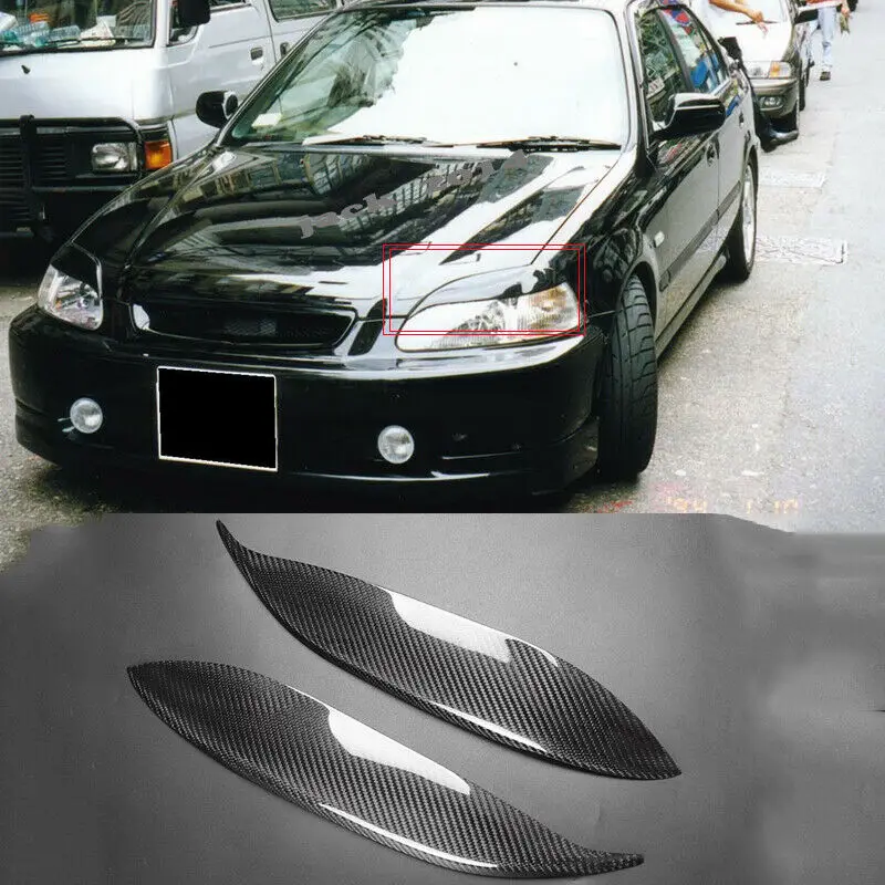 

Real Carbon fiber headlight brow eye lid 2pcs for Honda 1996-1997 Civic EK EK4 EK9