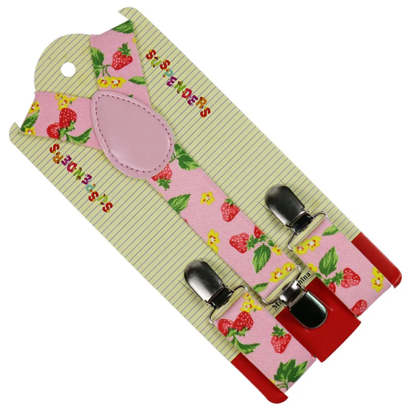 HUOBAO-bretelles avec imprimé de fleurs et de Fruits, élastique pour enfants, 2.5cm de large, pour bébés et garçons