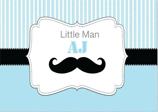 

Custom Little Man Mustache Blue Gray Black Baby Shower background High quality Computer print birthday backdrops