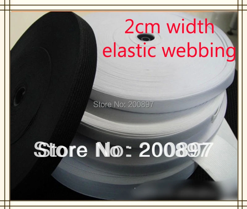 Promotion garment sewing accessories elastic band webbing 2cm width 40 meters a roll min order one roll