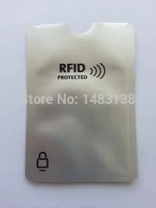 1000pcs/lot Anti Scan RFID Blocking Sleeve for Credit Card to Secure Identity ATM Debit Contactless ID Protector Holder blocker