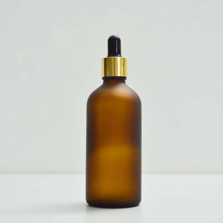 100pcs wholesale 100ml frosted glass bottle oil bottle ,wholesale empty glass frost Brown dropper bottle  100 ml glass jar