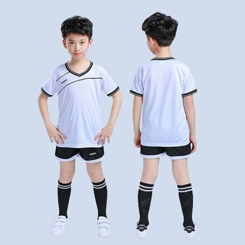 Customize Print Football Jerseys Uniforms Kids Boys Soccer Training Suit Men Quick Dry Futbol Team Sports Set Sportswear Clothes