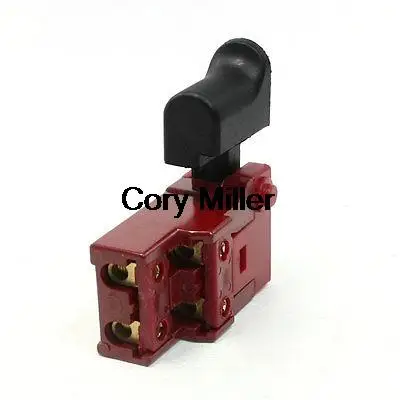 250V 6A 5E4 Non-locking AC 4 Termianls Trigger Switch for Electric Hammer