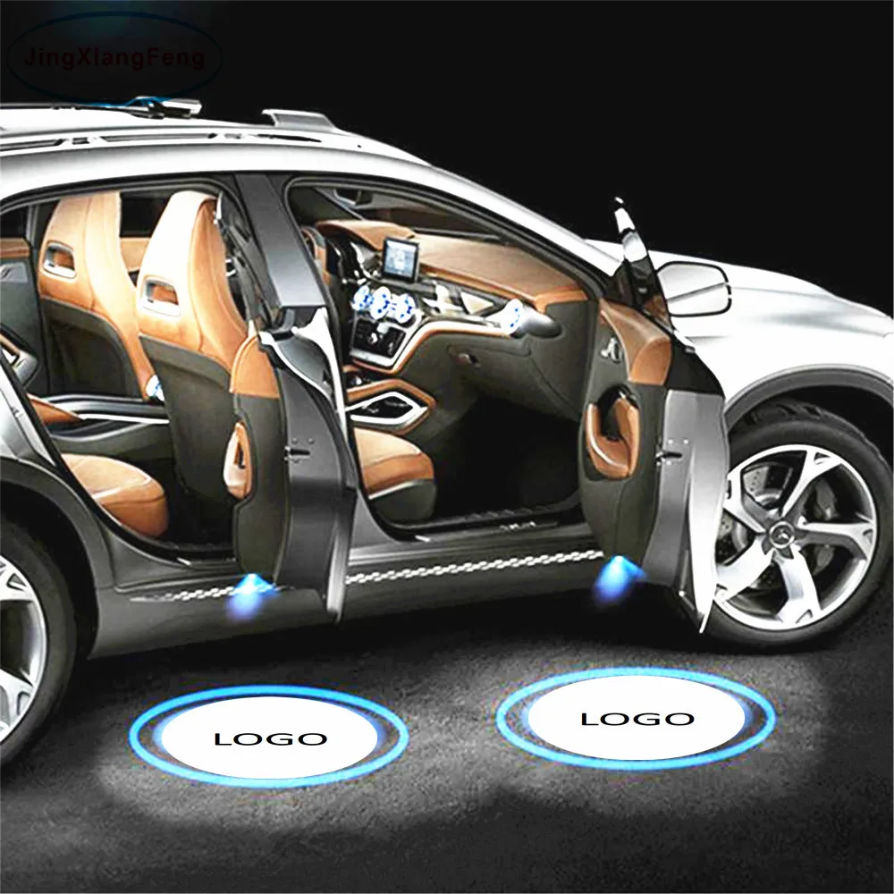 

Светодиодная лампа для автомобиля Honda 12 В, 5 Вт, проектор с затемненными краями, лазерный логотип, дверь для Mitsubishi, предупреждение о низкой це...
