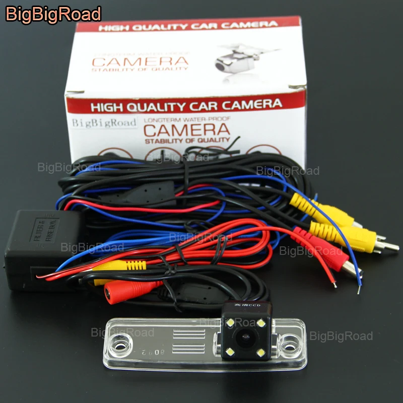 BigBigRoad Car Rear View Reverse Camera With Filter For Toyota Land Cruiser Prado LC150 J150 Asia Version No Spare Wheel On Door