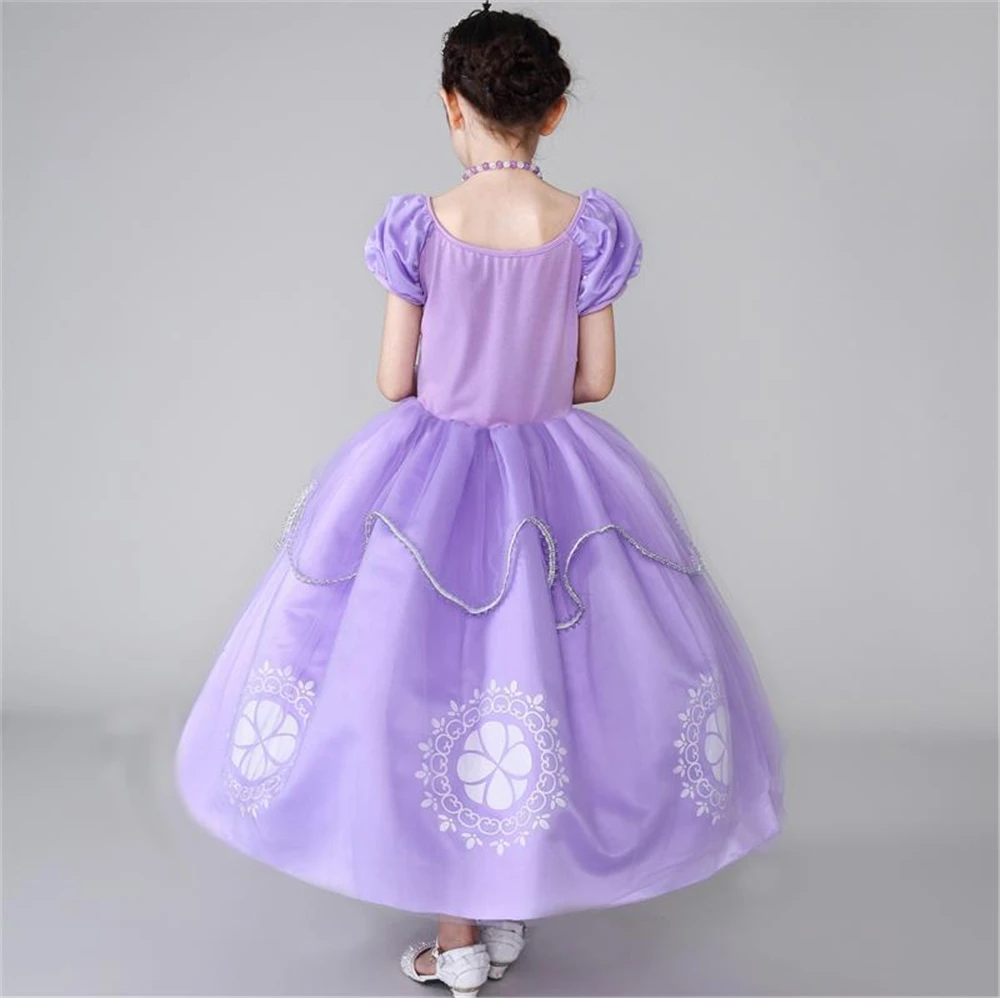 Kids Girls Princess Sofia Dress Rapunzel Dresses Ball Gown Long Party Dress Children Clothing Kids Halloween Cosplay Costume