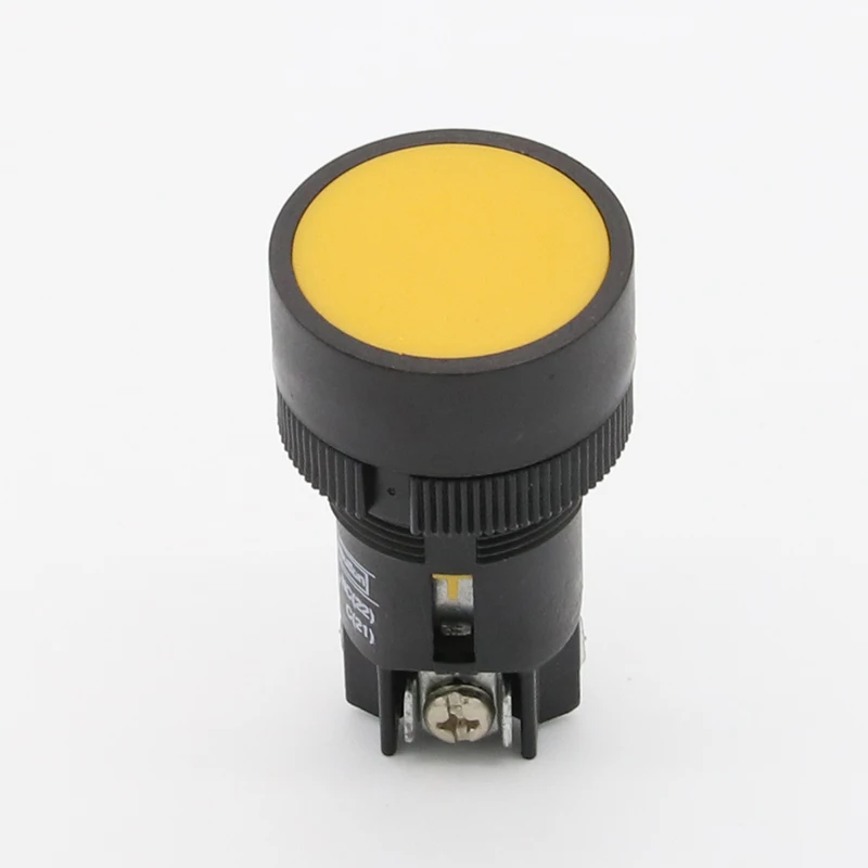 6pcs 22mm momentary Push button switch red green blue yellow black white normal open + normal close