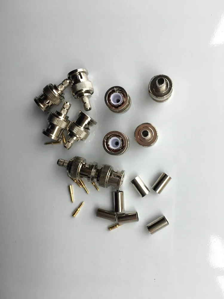 20 Sets 3 Piece RG 58 BNC Male Coaxial Crimp Connector