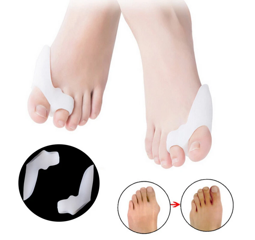 1000 pares/lote silicone toe separador corretor joanete grande osso correção pés cuidados hálux valgus ortopédicos