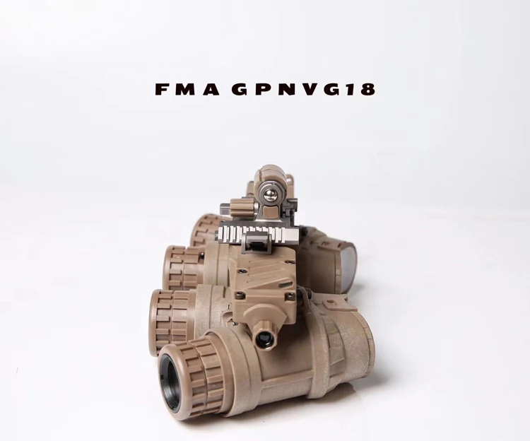 FMA New Tactical GPNVG18-ANVIS CAG Version Night Vision Goggles NVG DUMMY Model Wth Functional Version Battery Box TAN TB1289-A