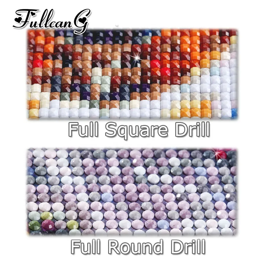 FULLCANG Full Square/Round Drill 5d Diy Diamond Painting Claude Monet Mozaik Embroidery Landscape Cross Stitch Craft Kit FC724