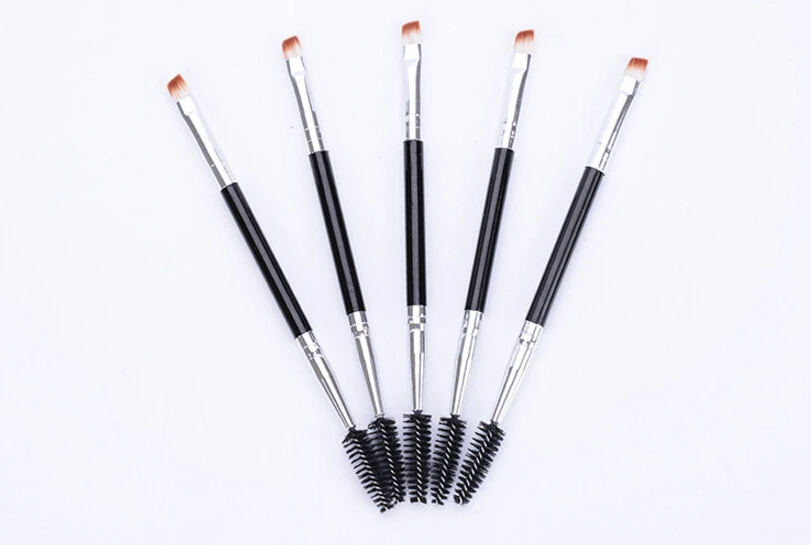 Eyeliner Wenkbrauw Borstel Schuine Eyeliner Dubbele Hoofd Makeup Brush Tool Tattoo Brow Tool 500 stks