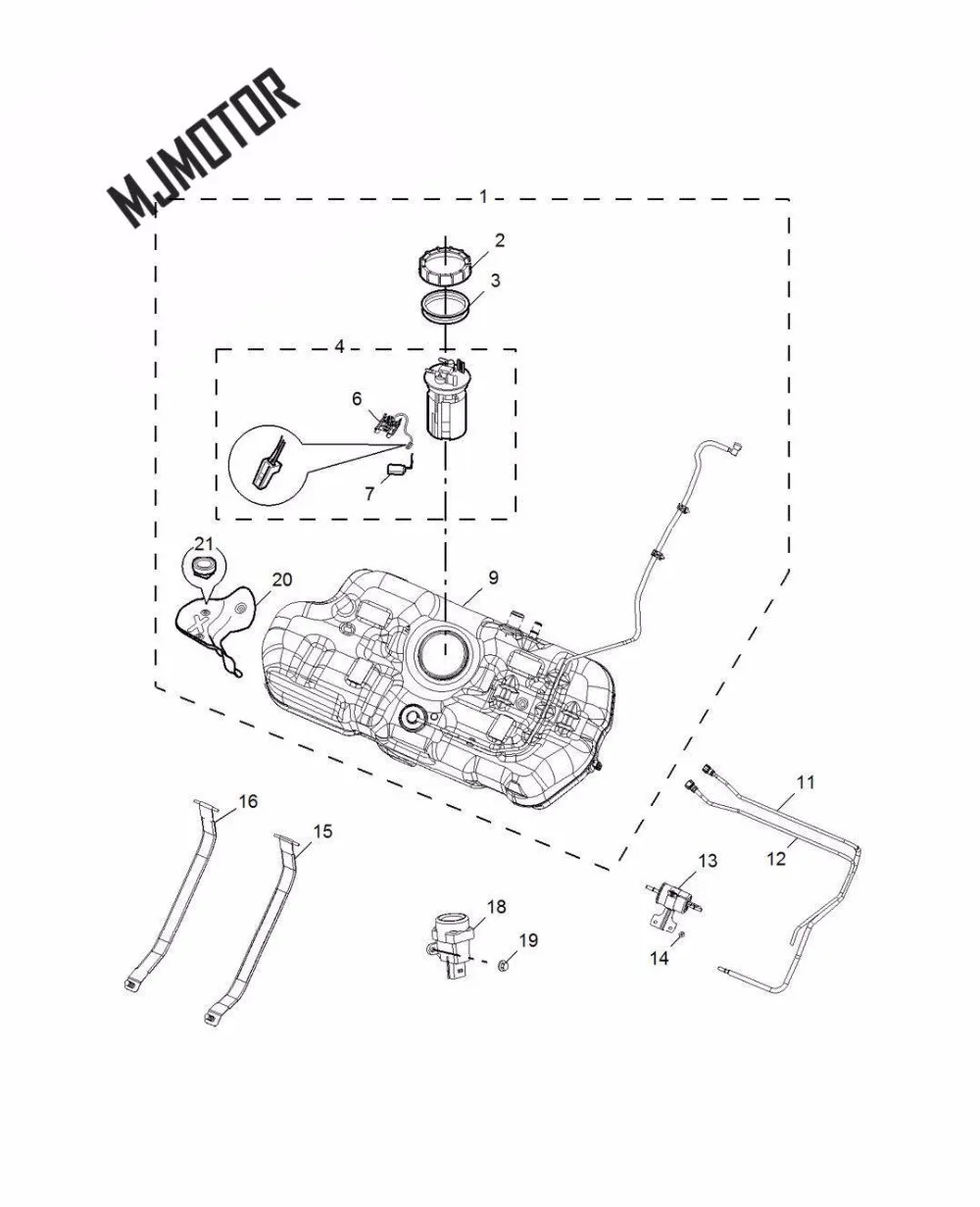 Fuel filter assy. with bracket for Chinese SAIC ROEWE 350 MG5 1.5L Auto car motor parts 50016740