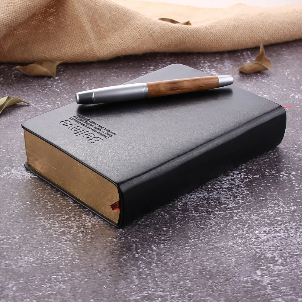 Leather Bible Diary Book Zakka Journals Bible Thickened Notebook School Office Stationery