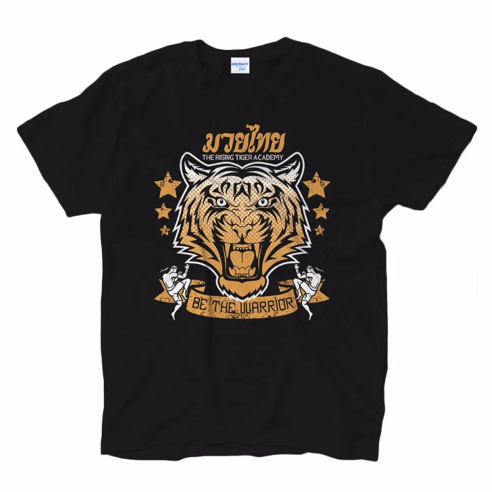 T-Shirt estiva in cotone a maniche corte Maglietta Uomo Muay Thai Be The Warrior Lotta Tigre Arti Marziali Boxe Tee Shirt