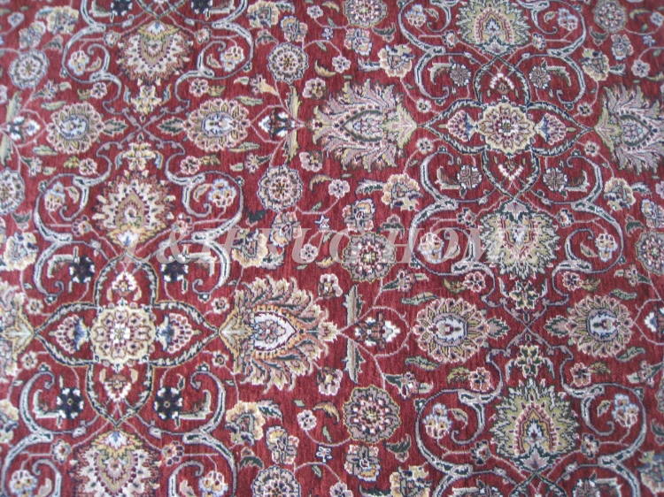 Free shipping 6'X9' 160 Line Hand-knotted  Wool and silk Oriental Persian carpet handmade carpet, multi colored yarns