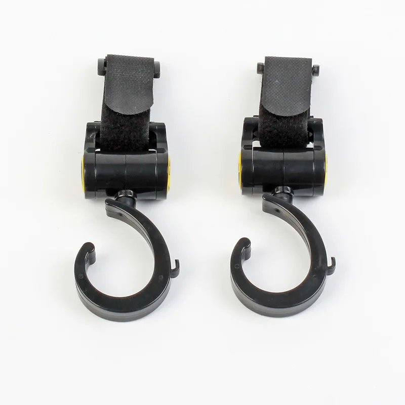 

2Pcs Multi Purpose Baby Pram Stroller Pushchair Swivel Hanger Hooks Carriage Storage Bag