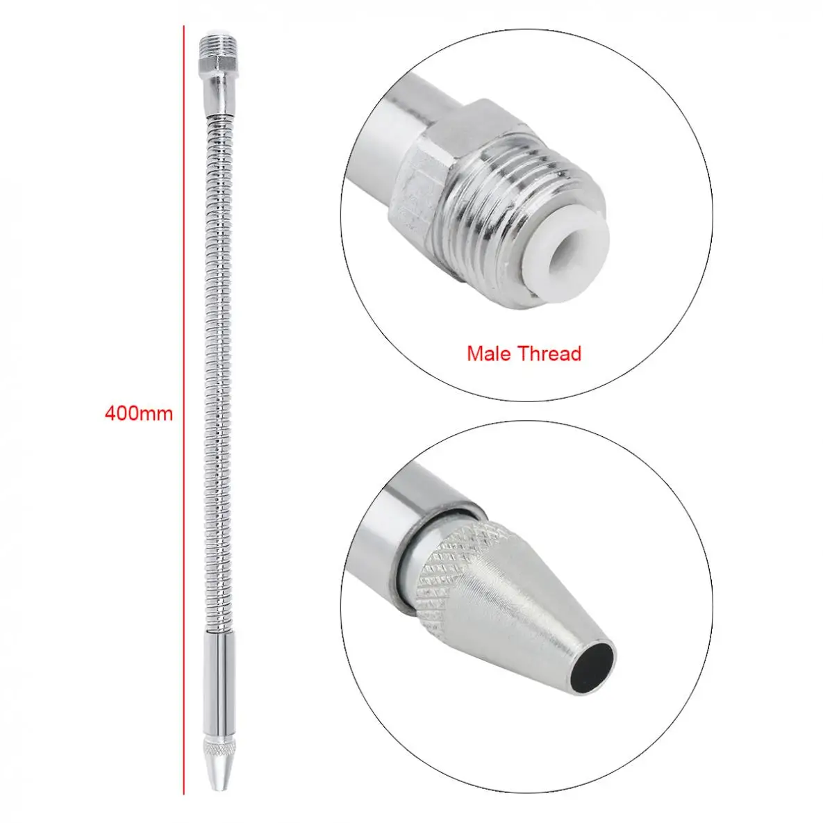 TORO 1/2 1/4 3/8 Inch 400mm Cooling Sprays Metal Flexible Water Oil Cooling Tube with Round Head Nozzle Fit for CNC Machine
