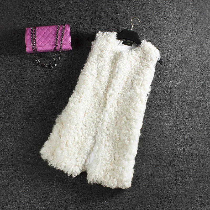 lamb fur vest 100%natural furreal fur coat real sheep fur vest sheep fur coats women