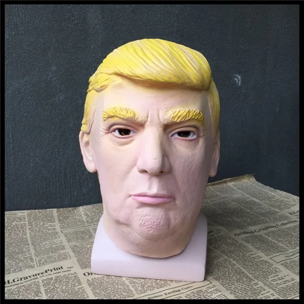 Free Shipping Adults Size Donald Trump Mask Halloween Human Man Mask 2016 President Selection Campaigner Funny Cosplay Mask Toy