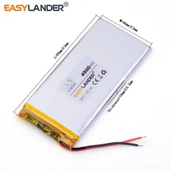 104090 4500mAh 3.7V akumulator litowo-jonowy polimerowy do tabletu MID IPAQ Power bank DIY