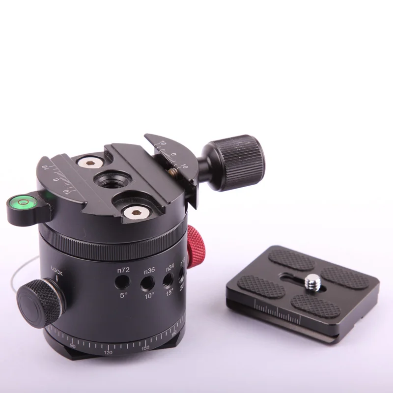 Новинка панорамная шаровая Головка с зажимом 10 градусов Вращающаяся головка с быстроразъемной пластиной для головки штатива камеры
