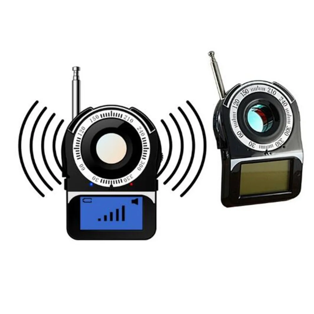 RF Detector Anti-Spy Signal Bug Hidden Camera Laser Lens GSM Device Finder - Mute Vibration + Beep + LED indicator
