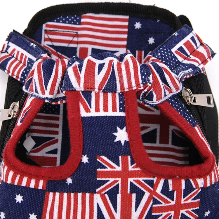 Leopard Dog Carrier Camouflage American Flag Round Circle Shoulder Dog Backpack Travel Outdoor Bag Supplies For Chihuahua Pet