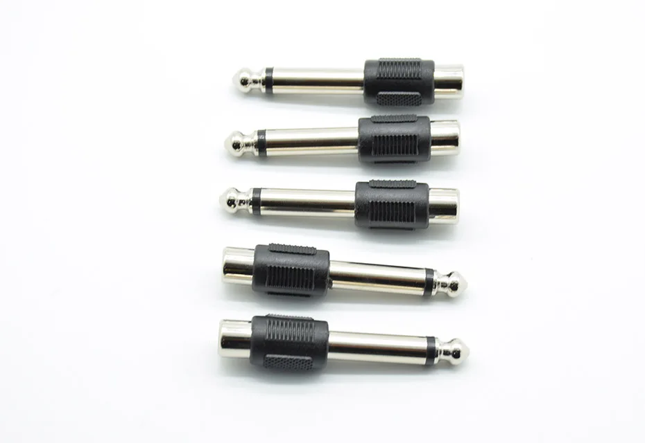 10-Pack 1/4 Inch Male To RCA Female Audio Adapter - Universal Stereo Plug Converter