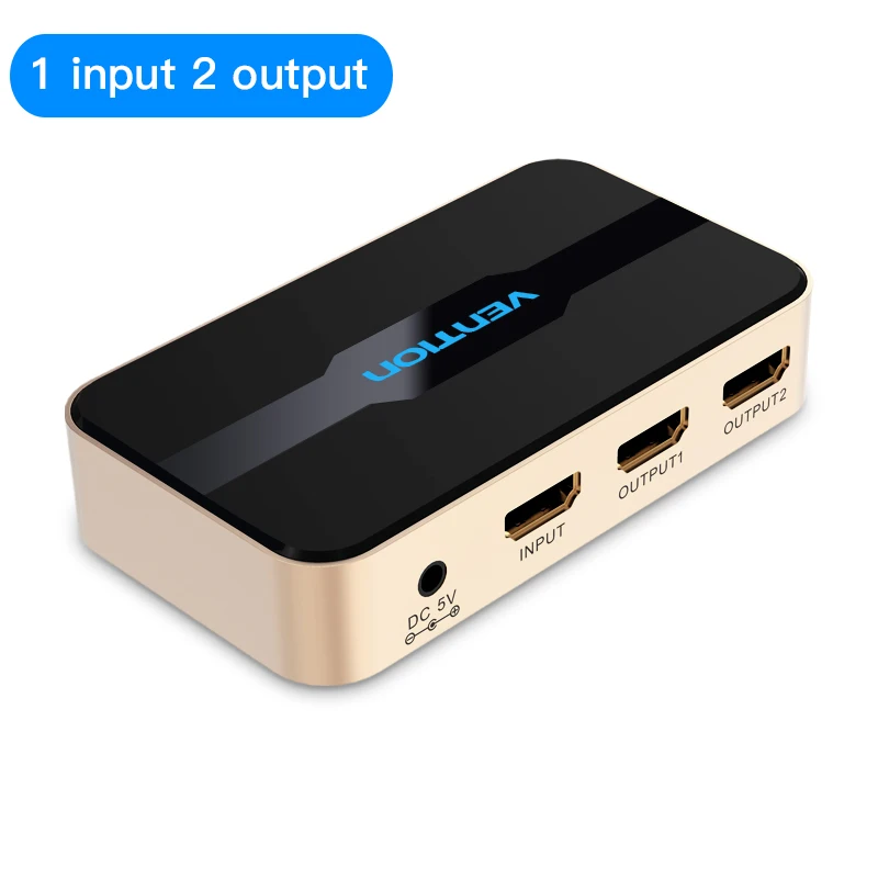 Ventie Hdmi Splitter 1 In 4 Out Hd 4K/30Hz Hdmi Switch Hdmi 1.4 1X2 1X4 Adapter Met Voeding Voor Xbox PS4 Tv Hdmi Switcher