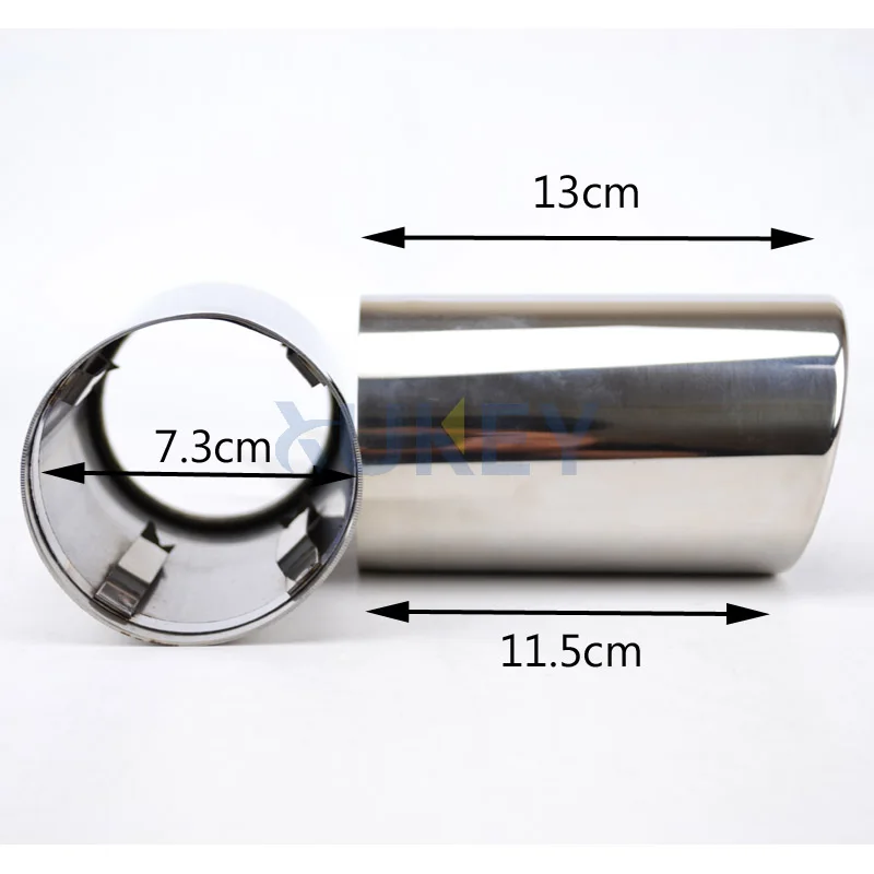2Pcs Stainless Steel Exhaust Muffler Tip For VOLVO XC60 2009-2013 2.0T Tail Pipe Tailpipe Finisher End Trim Mufflers Tip Cover