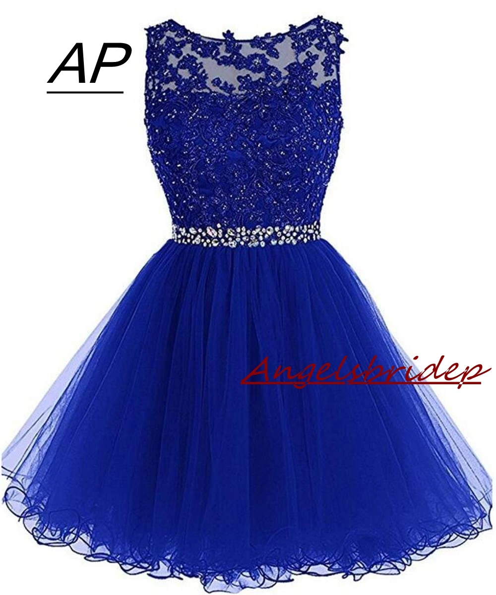 ANGELSBRIDEP Sexy Short/Mini Homecoming Dresses With Appliques Beading Vestidos Cortos Special Occasion Graduation Dresses