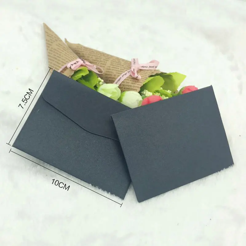 100pcs/lot Handmade Mini Envelopes Vintage Colored Pearl BlankPaper Envelope Wedding Invitation Envelope Christmas Gift Envelope