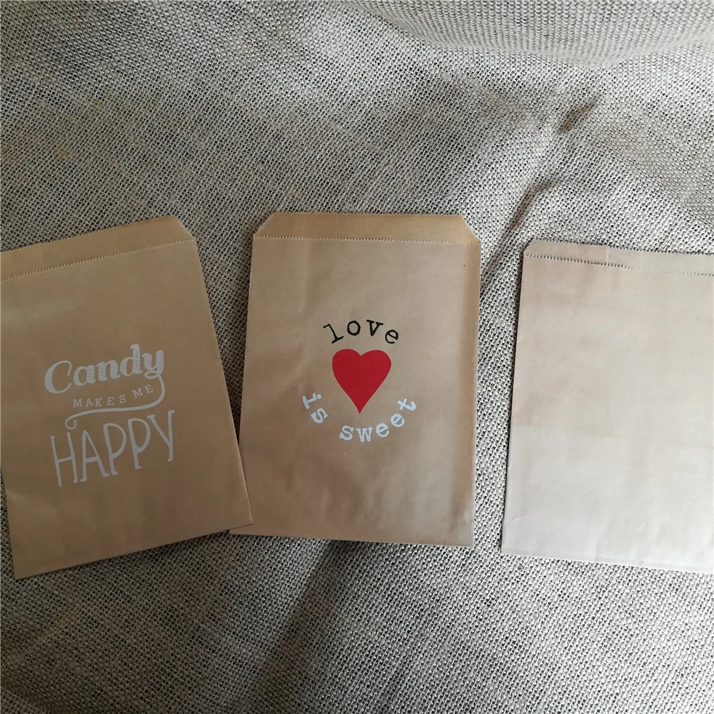 WHOLESALE 500pcs Brown Kraft Paper Bags Strung Food Quality Craft Favor Candy Snack Bags Gift Treat Paper Bags Party Favor 5 x 7