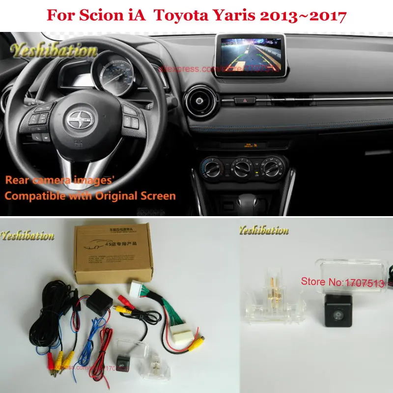 

Back Up Reverse Camera For Scion iA / Toyota Yaris 2013~2017 - Car Rear View Camera Sets RCA & Original Screen