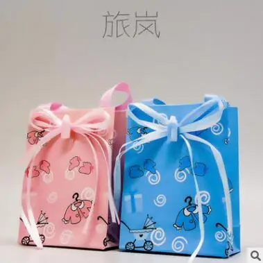 60Pcs/Lot PASAYIONE Kawaii Baby Candy Boxes For Birthday Baptism Christening Party Decoration Favors Bag Souvenirs Container Dec