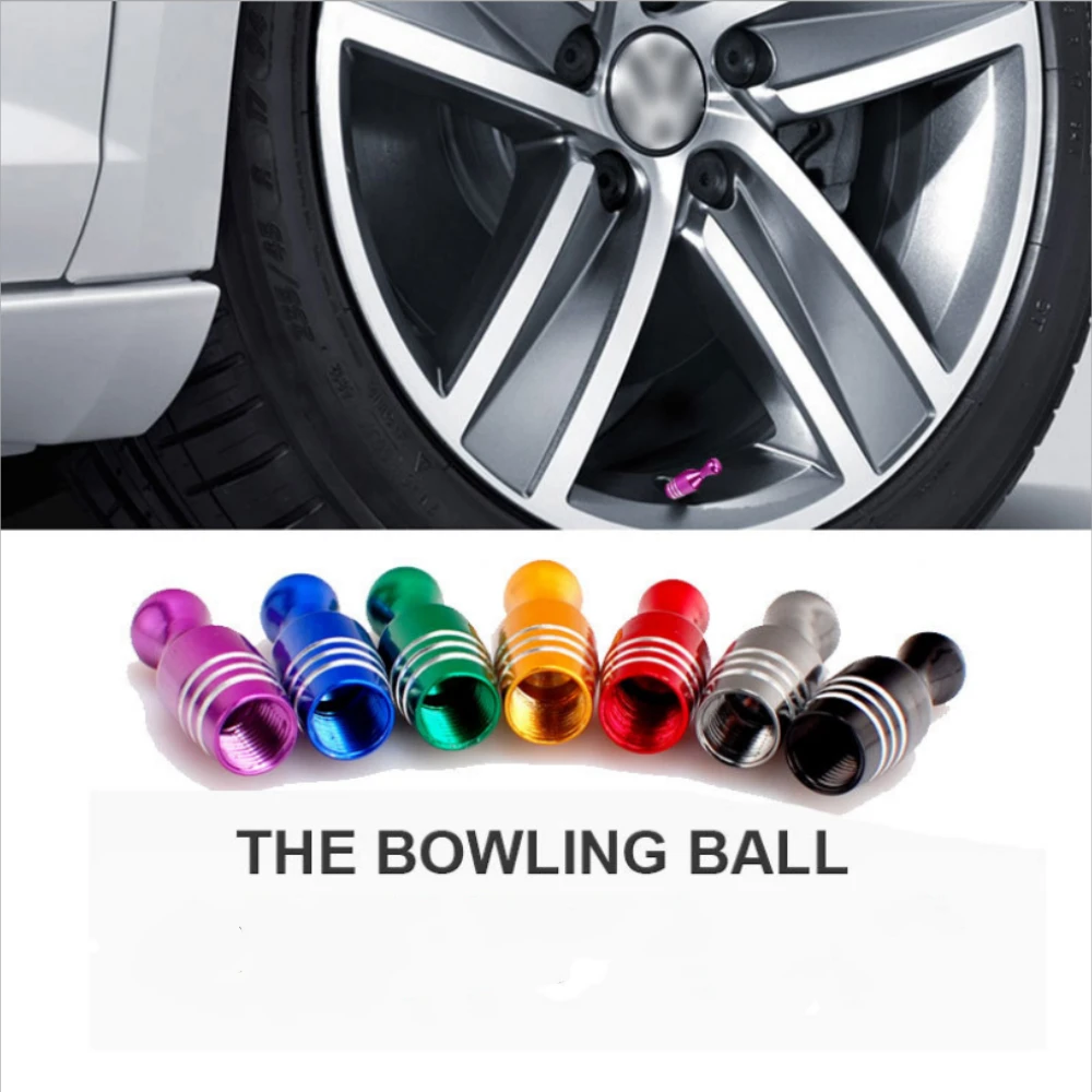 4pcs Fashion Creative Bowling Ball Dust-proof Car Wheel Valve Caps for BMW X1 X3 X5 1series 3series 5series 7series ///M Series