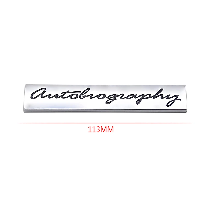 

Silver Land AUTOBIOGRAPHY Logo Rear Body Badge Sticker Emblem Car Tailgate Chrome Sticker