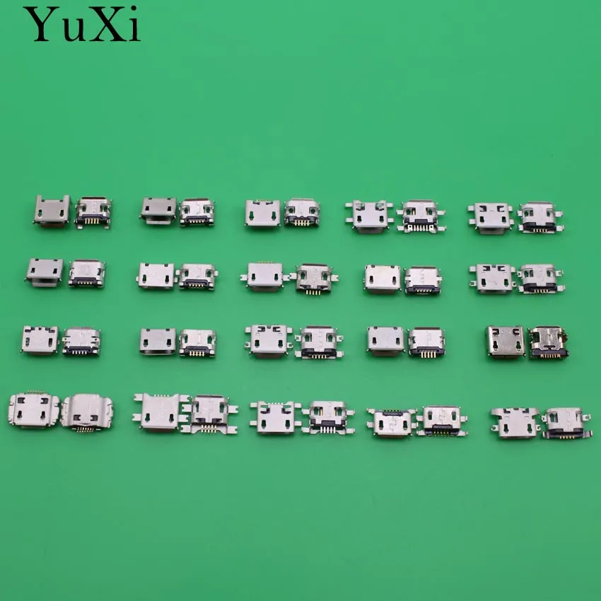 YuXi 20Models  Micro USB Jack 5P 5pin USB Charging Socket Connector Mix SMD DIP V8 Port Charging Data Plug