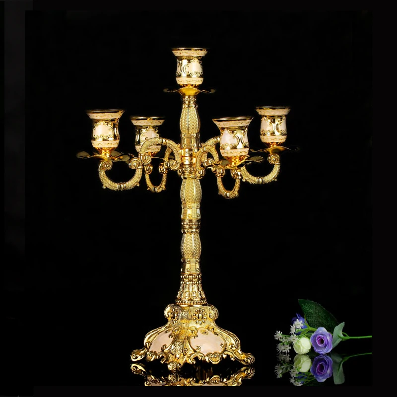 Candle Holder Candelabra Centerpiece for Wedding Candlestick 5-arms Candle Stand Wedding Event Candelabra Candle Stick