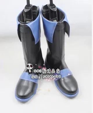 The Dark Black bullets Satomi Rentaro Black Long Cosplay Shoes Boots X002